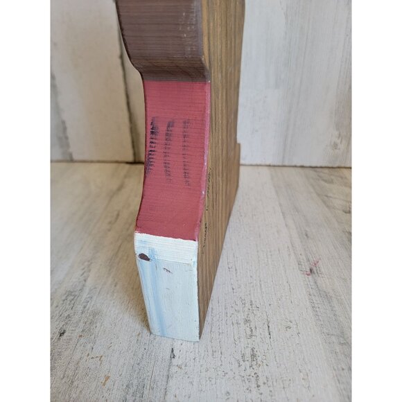 Wooden Santa Claus walking stick vintage home decor toy teddy bear - Picture 6 of 9